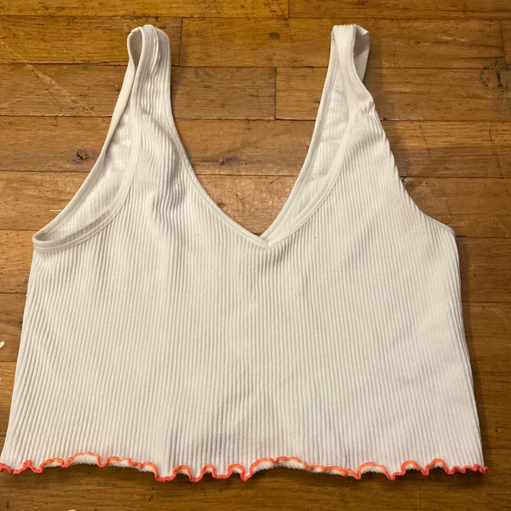 Colsie white and orange tanktop size XL( fits large )